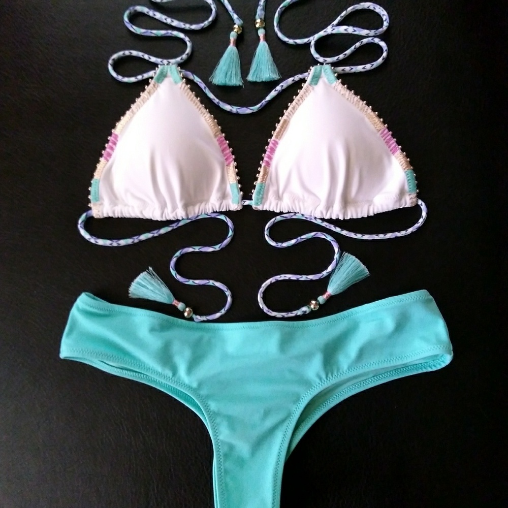 Victoria's Secret Tassel Bikini Seafoam